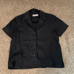 Everlane Linen Short Sleeve Notch Shirt